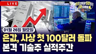 [01/26 #당잠사] 은값 사상 첫 100달러 돌파 | 인텔, 가이던스 부진에 17% 급락 | 연준 차기 …