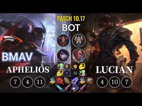 HLE Bmav Aphelios vs Lucian Bot - KR Patch 10.17