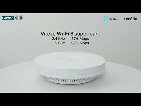 Maršrutizatorius TP-LINK | AX1800 Indoor WiFi 6 prieigos taškas | EAP610 | 802.11ax | 2,4 GHz/5 GHz | 1201 Mbit/s | N/A Mbit/s | Ethernet LAN (RJ-45) jungtys 1 | MU-MiMO Taip | PoE į | Antenos tipas Internal Omni video