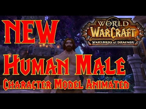 NEW: Human Male Character Model ANIMATED - Warlords of Draenor BETA !!