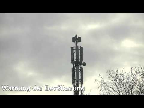 Sirenenprobe in Köln 09.01.2016 mit 4 Signalen (Entwarnung, Warnung, Warnung, Entwarnung)