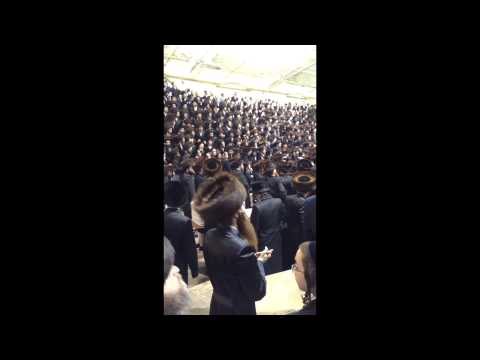 Bobov-45 Rebbie Dancing With Bobov-45 Rov at Daughter Wedding - January 15, 2014 in Brooklyn NY