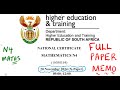 Mathematics N4 November 2024 Memo Full Paper Mathszoneafricanmotives