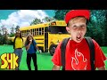 Back to School Bus Battle! SuperHeroKids Funny Family Videos Compilation