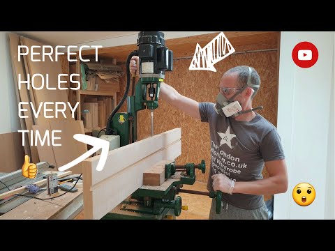 Drill out Floating Shelf Bracket holes with a Morticer - NOT Pillar drill or Power drill - EP#26