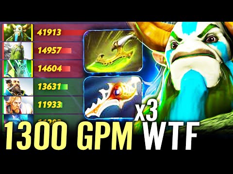 🔥 1300 GPM WTF NEW RECORD — Nature Prophet 3x Rapier + Swift Blink MAX Speed Farming Dota 2 Pro