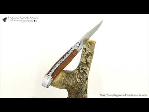Prestige edition Laguiole knife with briar root wood handle and stainless steel bolsters