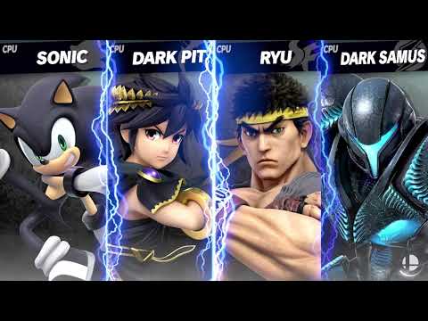 Smash Ultimate EX Shadow VS Dark Pit VS Akuma VS Dark Samus