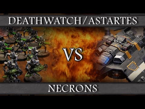 Warhammer 40k 8th Edition Battle Report   Necrons Vs  Deathwatch & Imperial Fists   2000 Points