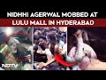 Nidhhi Agerwal News On Camera Nidhhi Agerwal Mobbed At The Raja Saab Song Event In Hyderabad