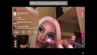 When Ariana Grande joined Doja's live