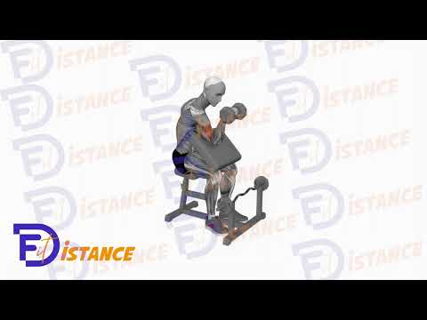 Curls pupitre unilatéral haltères prise inversée (Preacher) - Exercice Curls pupitre unilatéral haltères prise inversée (Preacher) en vidéo