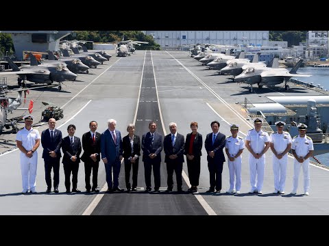 The Prime Minister of Japan visits HMS Prince of Wales