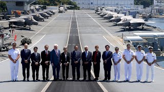 The Prime Minister of Japan visits HMS Prince of Wales