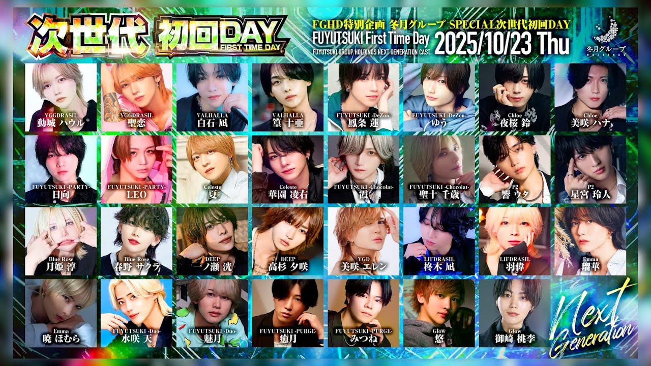 2025冬月次世代初回DAYに潜入/各店舗から選出されたホスト達の意気込み【しぶなつ】【冬月グループ】