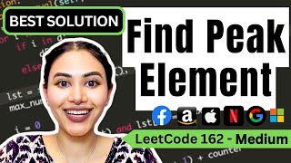 YouTube video 'Find Peak Element - LeetCode 162 - Python #leetcode #binarysearch'
