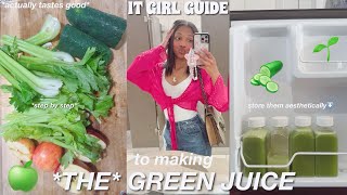 🌱THE IT GIRL GUIDE TO MAKING THE *ICONIC* PINTEREST GREEN JUICE!! 🥒🍏🥬✨⭐️