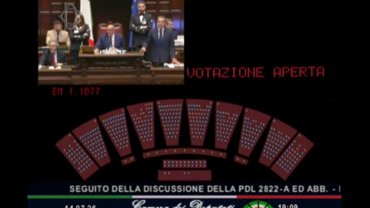 La maggioranza battuta alla Camera per un voto sulle preferenze, il momento del voto