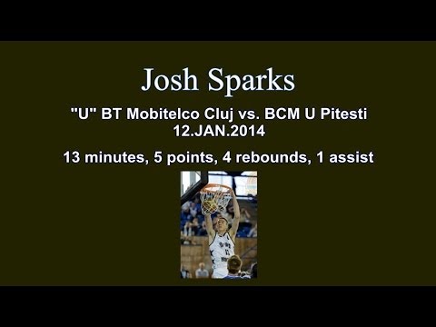 Josh Sparks - U Mobitelco Cluj vs BCM U Pitesti 12.01.2014