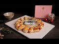 Camembert Cheese Fondue With Puff Pastry Starter For Christmas Menu