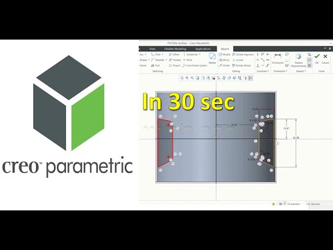 how to mirror sketch in part modelling creo 7 basic tutorial