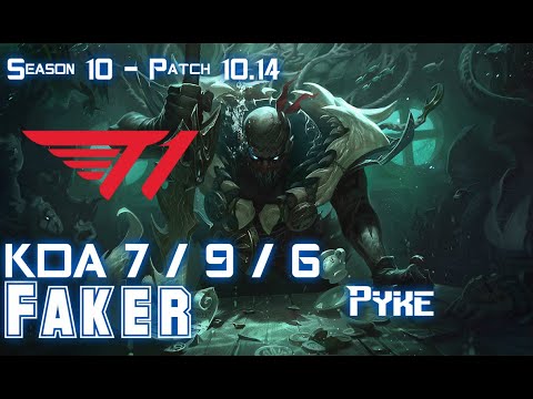 T1 Faker PYKE vs LEONA Support - Patch 10.14 KR Ranked