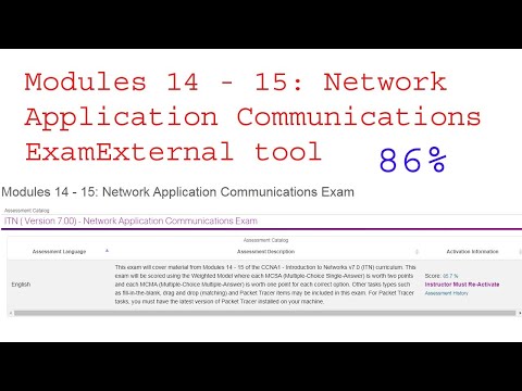 Modules 14 - 15: Network Application Communications ExamExternal tool  Answers.  Older.