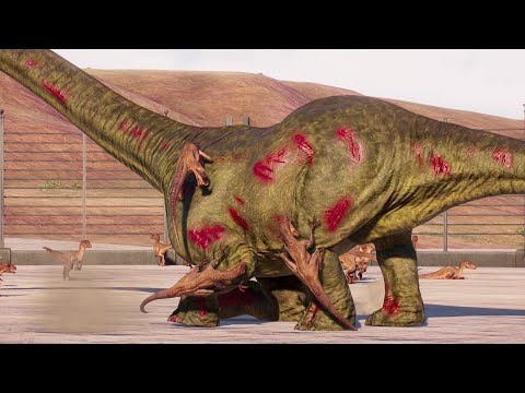 AIR DROPPING LARGE DINOSAURS INTO RAPTORS DEN - Jurassic World Evolution 2