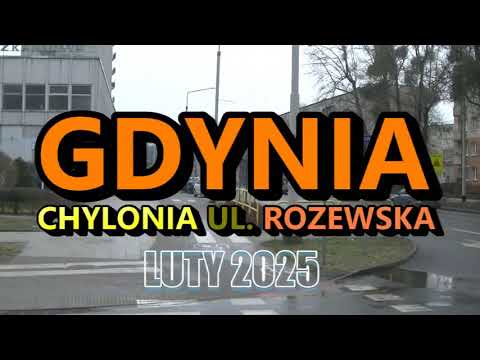 Gdynia Chylonia - luty 2025 r. Ulica Rozewska.