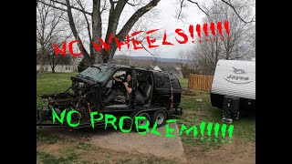 No Wheels, NO PROBLEM!!!!!     Loading a truck carcass