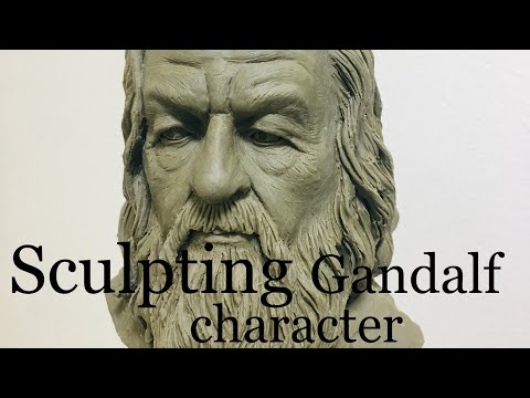 Sculpting Gandalf character ガンダルフのキャラクターを彫刻する