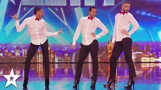 MEN IN HEELS Dance INCREDIBLE SPICE GIRLS Tribute on Britain&#39;s Got Talent!