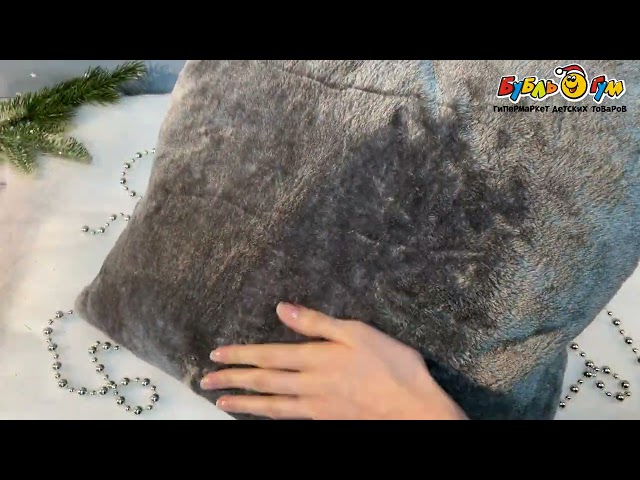 Подушка Снежинка декоративная синяя 44х44см - видео