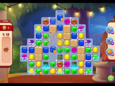 HomeScapes Level 3594 no boosters (19 moves)