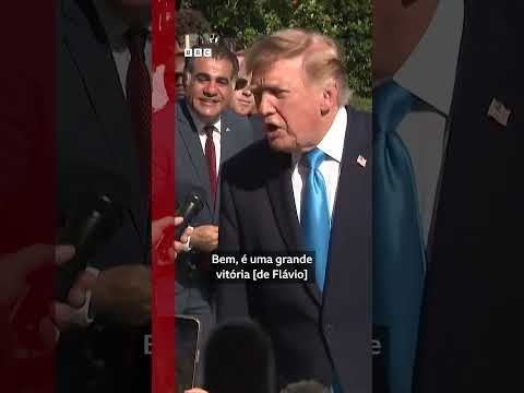 Trump chama vantagem de Flávio sobre Lula de “grande vitória”, mas diz que 2º turno será acirrado