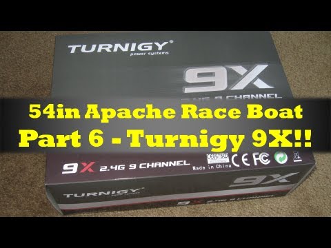 Turnigy 9x Mini Review - 54in Apache Race Boat Part 6