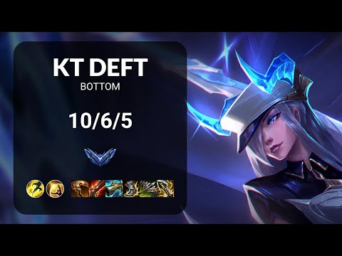 KT Deft Caitlyn vs Aphelios BOTTOM - KR DIAMOND Patch 14.20