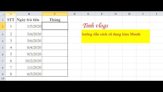 Cách sử dụng hàm thời gian YEAR, MONTH, DAY trong Excel kèm bài tập