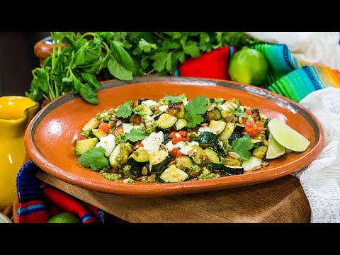 Aarón Sanchez cooks Calabacitas Con Queso - Home & Family