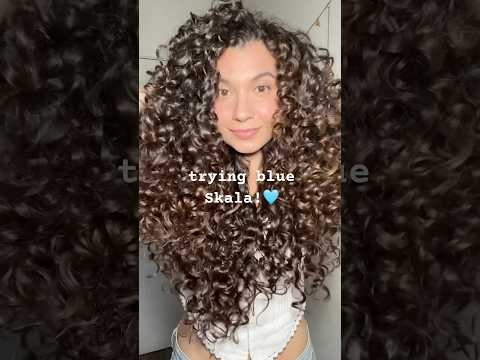 Trying Blue Skala #curlyhair #skalamaiscachos #curlyhairroutine