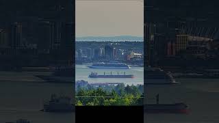 Bizarre spin moves, a cruise ship dances her way out of Vancouver on her way to Alaska