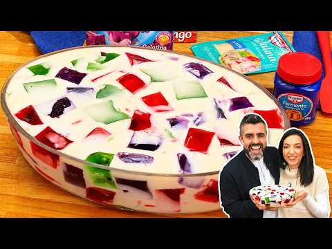 MOSAICO DE GELATINA TRADICIONAL | RÁPIDO I FÁCIL I DELICIOSO I Receitas de Pai