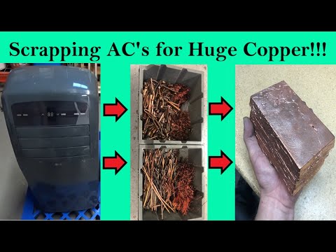 Scrapping Air Conditioners for Huge Copper - Trash to Treasure - Copper Metal Melting - BPS Finale