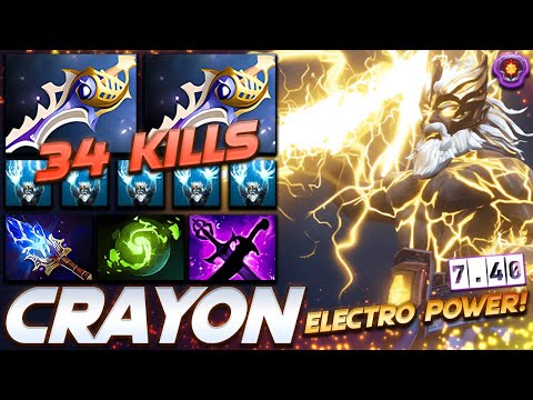 Crayon ZEUS Electro Rapier Boss - Dota 2 Pro Gameplay [Watch & Learn]
