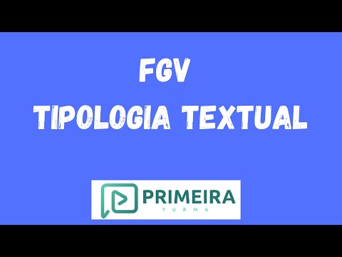 Português da FGV: dica de tipologia textual