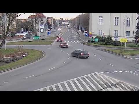 Kolizja na Rondzie Bankowym - Peugeot i Volkswagen