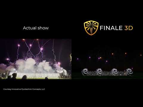 Finale 3D: Simulation vs. Real Show | Christmas Pyromusical
