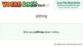 Video thumbnail for jotting