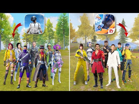 PUBG Mobile vs Free Fire 🔥 Who Wins the Art & Character Battle?