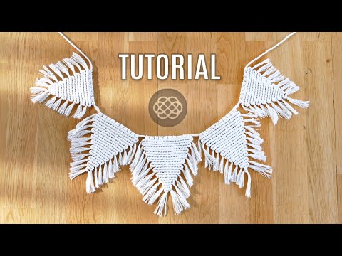 DIY Macrame Wall Hanging Leaves with Flower